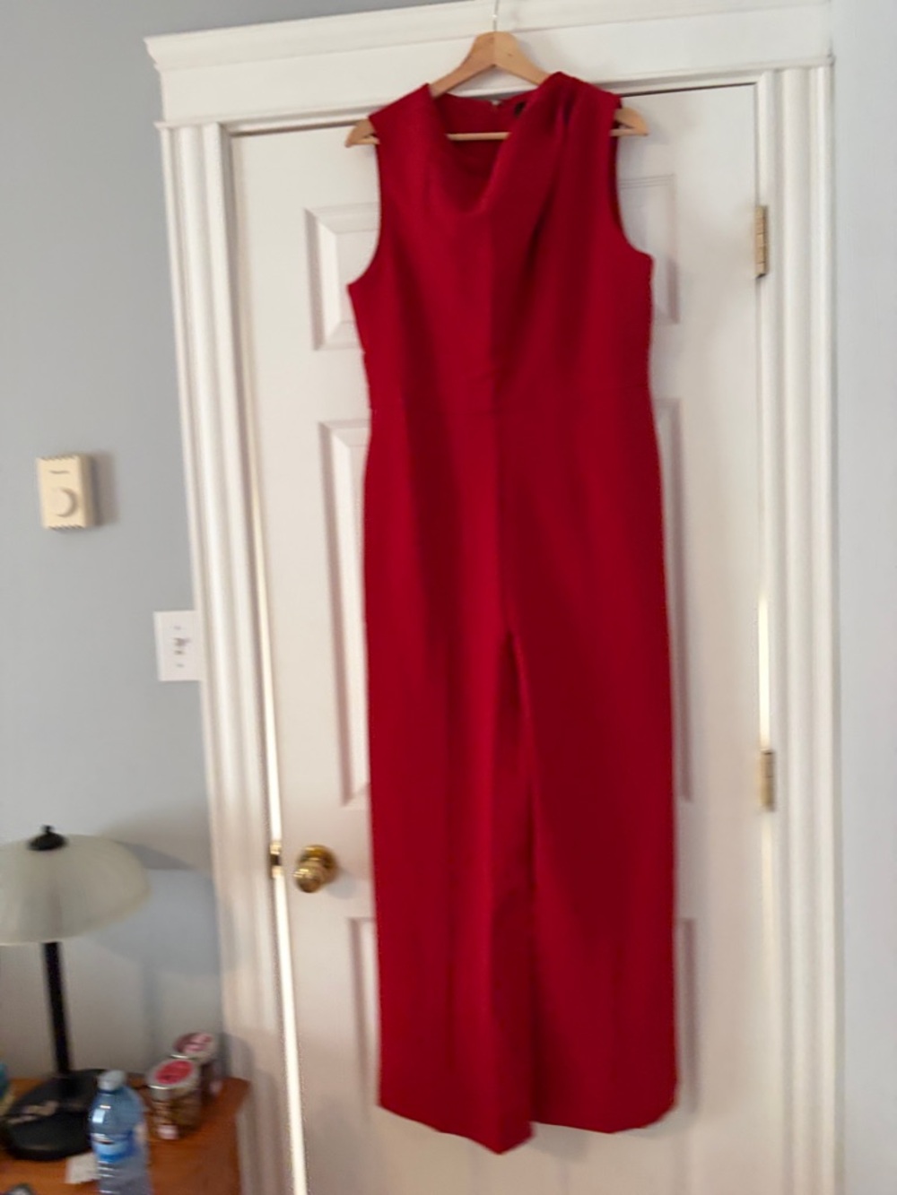 Banana Republic Vibrant Red Sleeveless Jumpsuit